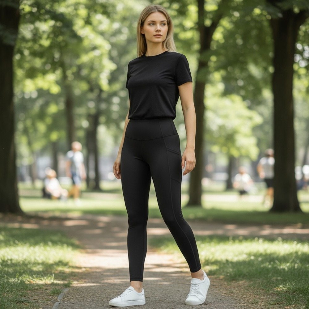 Beyond Yoga High Waisted Pocket Leggings Womens S Black Excellent Activewear
